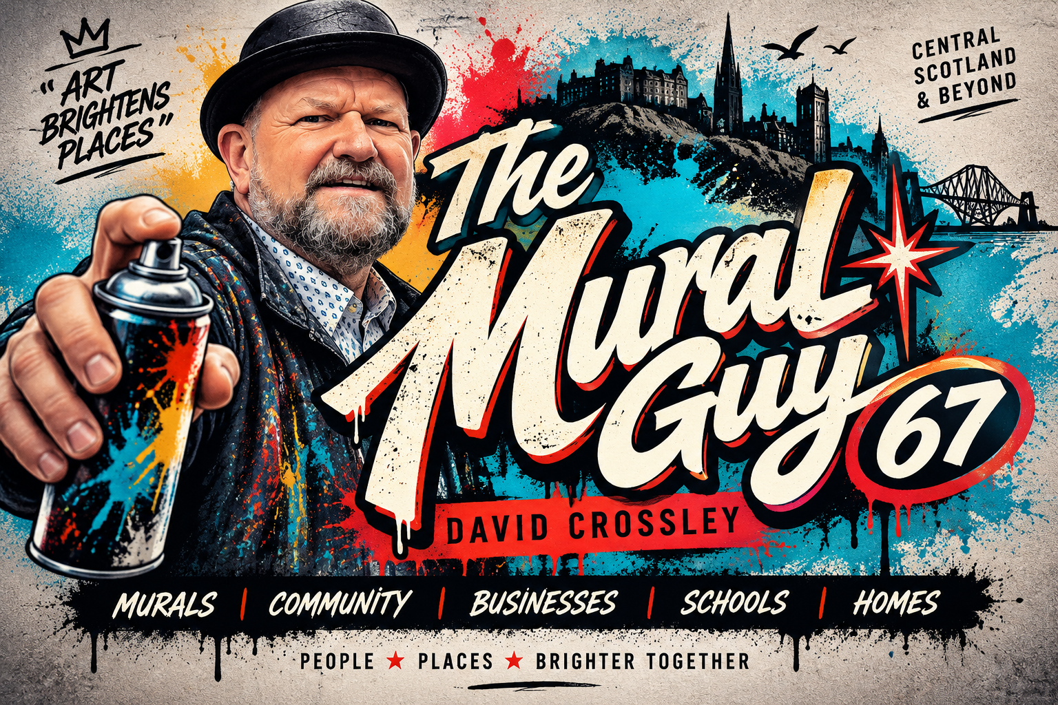 The Mural Guy 67 — David Crossley mural artist, Central Scotland